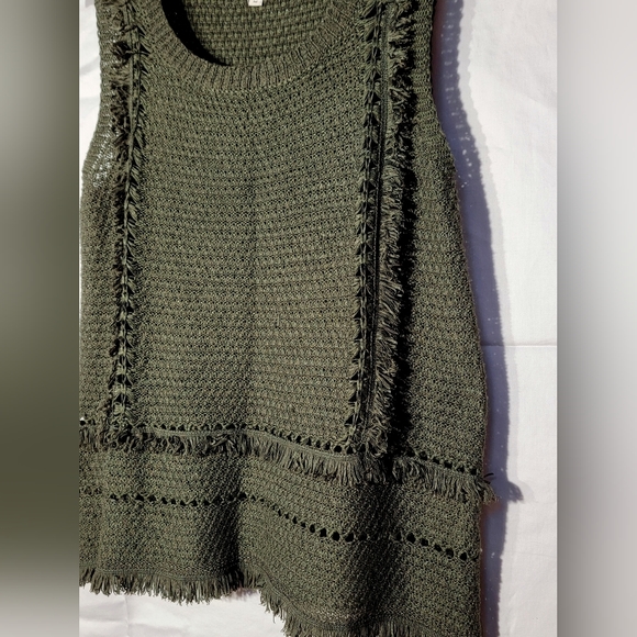 Pepin Sleeveless Fringe Boho Knit Tank Top - Picture 4 of 9